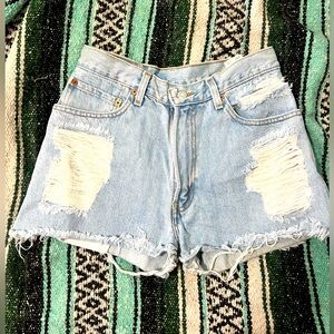 Upcycled Vintage Levi Denim 501 Shorts